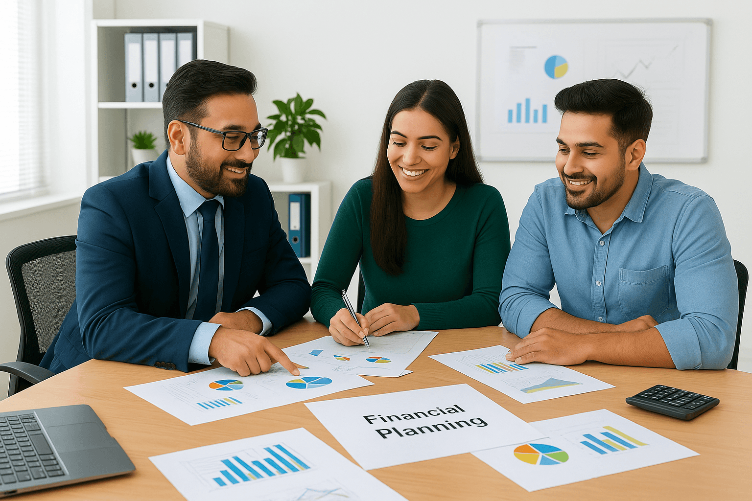 Advisors meeting with clients